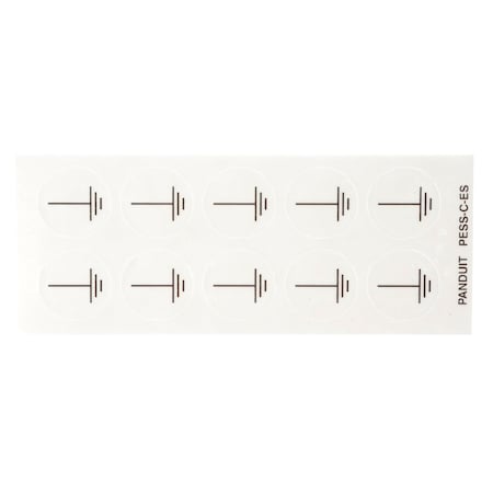 Panduit Card Label, Polyester, Earth (Ground) sy PESS-C-ES